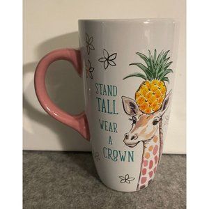 Tall Giraffe mug by Sheffield Home " Stand Tall and Wear a Crown"   # 1619